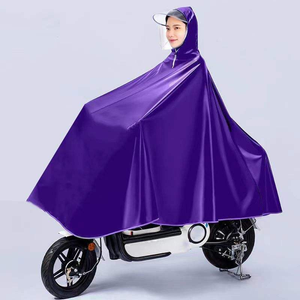 Poncho de <span class=keywords><strong>pluie</strong></span> imperméable Oxford, cape de <span class=keywords><strong>pluie</strong></span> robuste pour vélo et moto avec visière pour le cyclisme et les trajets quotidiens par tous les temps - Product Image 3
