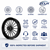 ZCLH LG66 Nuevo Rin de Motocicleta de Aleación Forjada Personalizada de 18 Pulgadas con Acabado Anodizado, Venta Directa de Fábrica, Compatible con Breakout/Fat Boy