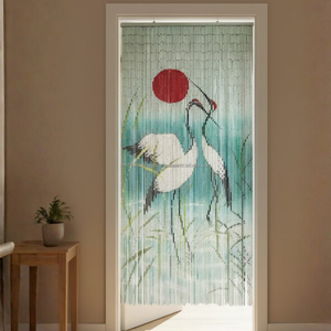 Bamboo Beaded Vertical Curtain Handmade Vietnam Custom Tailor Made Bohemian Style Octagonal <b>Window</b> Home Decor OEM Accepted VN - Product Image 4