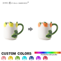 Ensemble de tasses à café et à thé en céramique, design mignon, fraise et citron