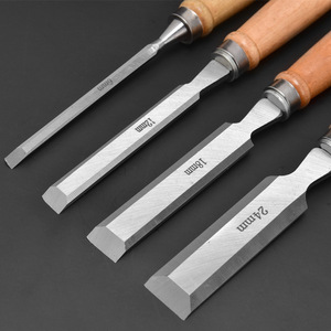 Juego de 4 Cinceles de Punta Plana de Alta Calidad para Tallar Madera, con Mango de Madera, Herramienta Manual - Product Image 2