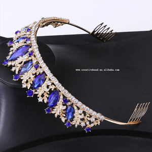 <span class=keywords><strong>2022</strong></span> europeo Noble lujo Bling brillante de alta calidad de cristal de diamantes de imitación Tiaras y coronas boda - Product Image 3