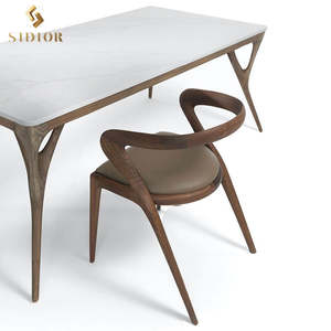 <span class=keywords><strong>Sedie</strong></span> Moderne in Legno Massello di Rovere Rivestite in Pelle per Tavolo <span class=keywords><strong>da</strong></span> Pranzo Silla De Comedor Cadeira De Jantar Chaises De Salle a Manger - Product Image 5