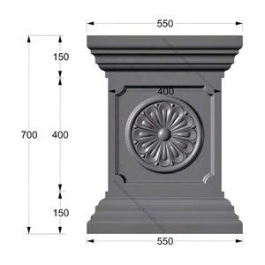 Stampo in ABS per Base di Pilastro in Cemento, Decorativo Stile Romano, Resistente, per <span class=keywords><strong>Colonne</strong></span> e Piedistalli - Product Image 1