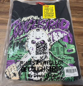 Sudaderas con Capucha de Algodón Grueso de Alta Calidad con Estampado 'THAT'S A AWFUL LOT OF COUGH SYRUP', Sudaderas Extra Grandes Personalizadas para Hombre - Product Image 4