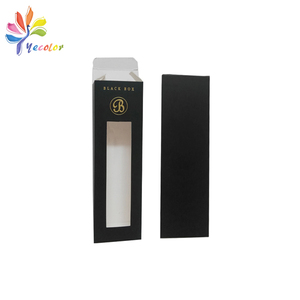 Bán buôn nghệ thuật màu đen hộp giấy rõ ràng cửa sổ dập lá vàng Logo Matt cán in offset để hiển thị các mặt hàng sang trọng - Product Image 6