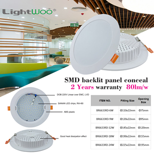 Pannello LED SMD Moderno e Sottile 6W9W12W24W, Incasso 75-195MM, Corpo in ABS EMC LVD, Maschera in PMMA DOB, per Ufficio, Soggiorno, Camera da Letto - Product Image 4