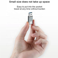Adaptateur de charge et de données USB 3.1 mâle vers USB-C femelle 3A 10 Gbit/s, convertisseur d'extension USB vers USB-C 10 Gbit/s, chipset en aluminium