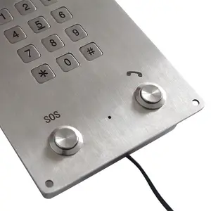 坚固的VoIP热卖Vandal全键盘免提壁挂式监狱紧急电话对讲机电梯