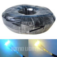 Glasfaser beleuchtung für Schwimmbäder Starry Sky Effect Schwarze PVC-Jacke Multi-String-Glasfaser kabel