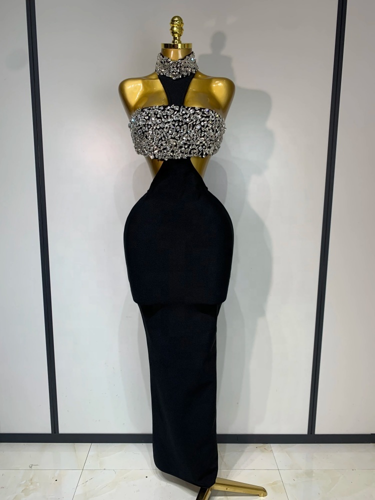In Stock Black Dress With Diamond Detail Elegant Beading Design | Alibaba.com In Stock Black Dress With Diamond Detail Elegant Beading Design | Alibaba.com