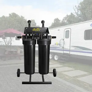 2 Stage 20 inch Whole House Big Housings Black Color Filtration System Portable Di Water Filter System Car Wash