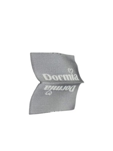 Étiquettes tissées en coton et polyester damassé de haute qualité, personnalisées en usine, pour vêtements et cols. - Product Image 3