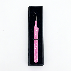Pinzas Curvas para Extensión de Pestañas al por Mayor, Caja de Empaque con Nombre de Marca Personalizado, Pinza para Pestañas Postizas, Herramientas de Maquillaje OEM - Product Image 1