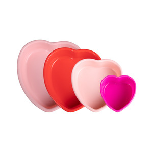 Moules à pâtisserie en silicone en forme de cœur, 4 pièces, rose, rouge, fuchsia, résistants au four, pour gâteaux et mousses DIY pour la Saint-Valentin - Product Image 4