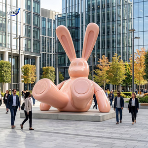 Sculpture de lapin en fibre de verre ML, décoration artistique publique en forme d'animal pour les places publiques et les centres commerciaux - Product Image 6