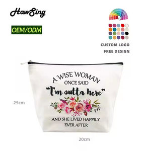 Tùy chỉnh in Polyester Vải trang điểm Túi với dây kéo đóng cửa và hoa văn cho phụ nữ đi du lịch mỹ phẩm <span class=keywords><strong>Pouch</strong></span> - Product Image 1