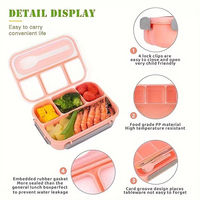 Meilleure vente Boîte à bento isolée portable et réutilisable Boîte à lunch pour enfants, extérieur, bureau, école, restauration rapide