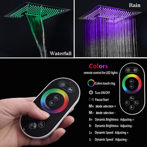 Sang trọng ceiling16inch Led âm nhạc vòi hoa sen đầu phòng tắm lạnh và nóng hiển thị kỹ thuật số vòi hoa sen hệ thống - Product Image 3