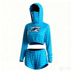 Benutzer definierte Quick-Dry Damen Damen Angel hemd Damen Upf 50 Uv Sonnenschutz Kleidung Angeln Hoodie Crop Top - Product Image 5