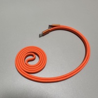 Cable de Carga Magnético Plano USB-C de 240W, Cable USB Tipo-C de Carga Rápida Autoenrollable para Teléfono Móvil/Tablet/Pad
