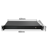 Pengiriman cepat rak 1U industri Pc 3/4/8/9th Gen I3/i5/i7 Cpu 2 LANs 2COM mendukung B75/B85/B360 1U Rackmount Pc Industri