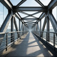 Puente de Carretera de Acero de Carga Pesada, Puente Peatonal de Arco de Acero Prefabricado para Vías Verdes Urbanas