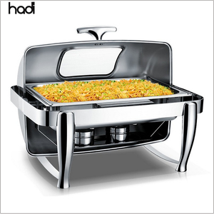 Equipo de Restaurante Económico en Venta, Plato Calentador Hidráulico Oblongo de 9 Litros con Tapa Enrollable Dorada <span class=keywords><strong>para</strong></span> <span class=keywords><strong>Bodas</strong></span> - Product Image 2
