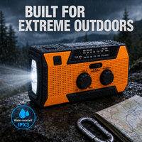 Wholesaler Choice 5000mAh Hand Crank Flashlight Radio with High Gain Antenna CE Certified NOAA Weather for Emergency Prep Aid