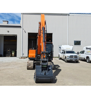 Prix Réduit – Engin de Terrassement DX140LC-7K, Excavatrice Compacte sur Chenilles DEVELON de 14 Tonnes et 0,51 m³ pour le Dragage de Rivières et les Projets de Zones Humides