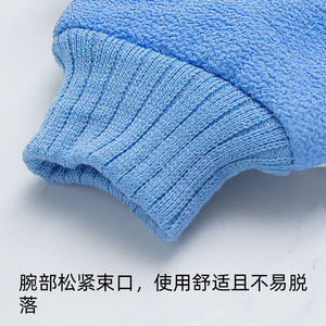 Guantes exfoliantes de rayón con cuerda larga para colgar, para baño y exfoliación corporal - Product Image 4