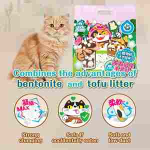 Litière pour chat à la saveur de bubble milk tea ISO 22715, à base de manioc, pour tous types de litières pour chat - OEM/ODM disponible - Product Image 6