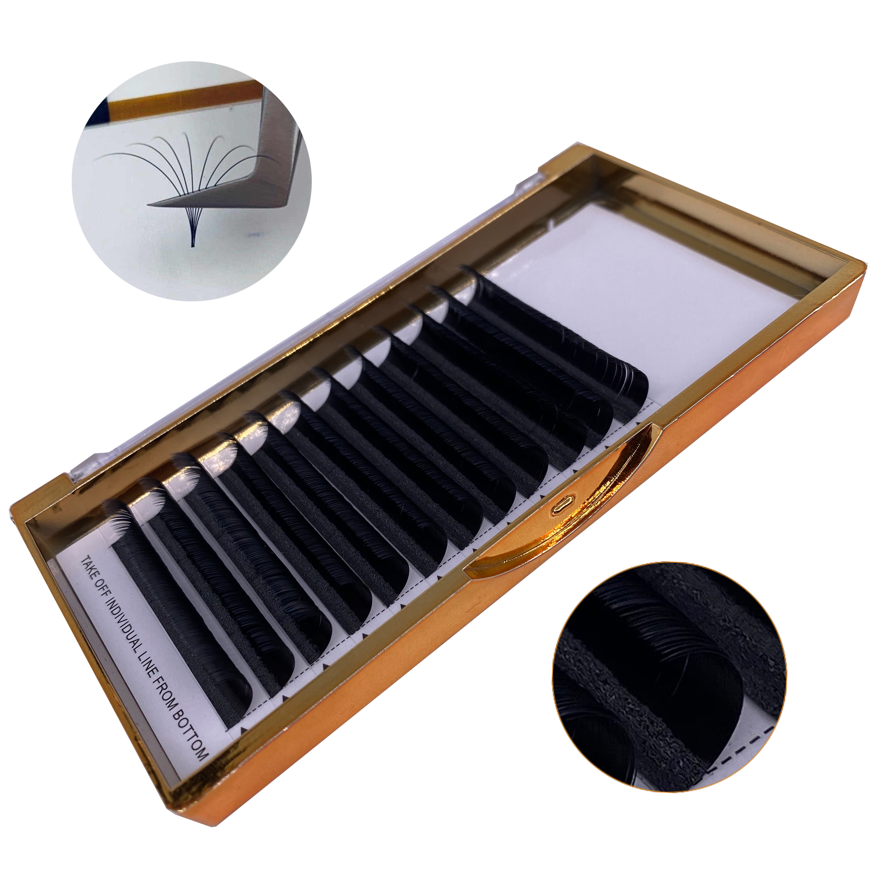 Оптовая продажа, корейские волоконные ресницы PBT, русский объем, Классические ресницы для наращивания