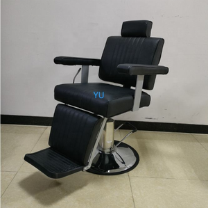 Sillón de Barbería Profesional Reclinable de Acero, Bomba Hidráulica de Alta Resistencia, Reposapiés Doble, Cuero PU Ecológico - Product Image 5