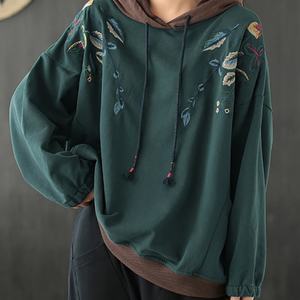 Sweats à capuche pour femmes personnalisés grande taille 100% coton motif de broderie sweat à capuche pour femmes fabrication - Product Image 3