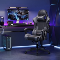 Silla de Juego Ergonómica Moderna de Cuero Sintético con Función Reclinable, Silla Giratoria para Computadora para Uso en el Hogar y la Oficina