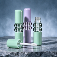 Tube de brillant à lèvres cosmétique vide de 4,5 ml, vert, forme spéciale, emballage de brillant à lèvres, flacon personnalisé avec logo, tubes de gloss à lèvres