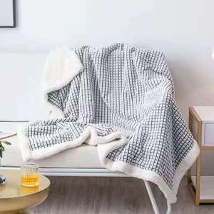 Housse de <span class=keywords><strong>couette</strong></span> thermique <span class=keywords><strong>en</strong></span> <span class=keywords><strong>laine</strong></span> <span class=keywords><strong>d</strong></span>'<span class=keywords><strong>agneau</strong></span> à fleurs coupées à double couche, vente <span class=keywords><strong>en</strong></span> gros, couverture <span class=keywords><strong>en</strong></span> velours épais <span class=keywords><strong>en</strong></span> polaire corail - Product Image 6