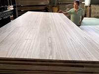 Vente flash : Planche de paulownia écologique à jointure droite pour meubles, étagères, armoires et placards
