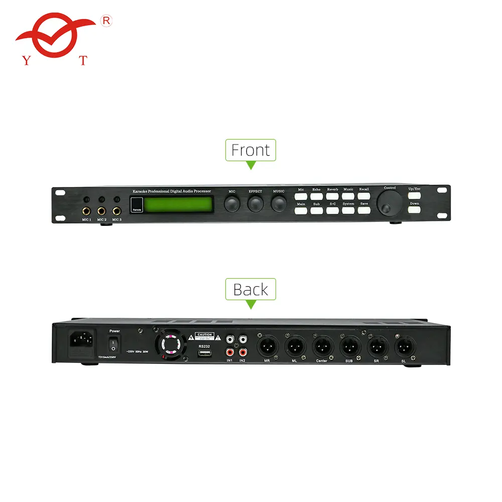 Bộ xử lý âm thanh DSP hiệu ứng kỹ thuật số chuyên nghiệp FM X5 karaoke 4x8