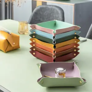 Metall Eisen wasserdicht minimalist ischen Schmuck Metall Desktop-Clip moderne Tablett Leder Aufbewahrung sbox Set für zu Hause