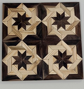 Carreaux décoratifs en bois pour sols et murs, fabriqués en bois de Sheesham et de pin, panneaux à motifs géométriques pour usage résidentiel et commercial - Product Image 4