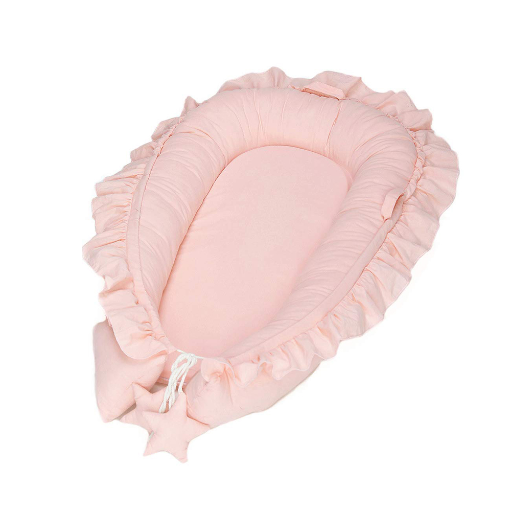 Игровой коврик для новорожденных, портативные кровати, детские Шезлонги с оборками, детское гнездо в стиле бохо, коврик для отдыха, гнездо для сна из ивы, шезлонг