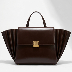 Custom Luxury Brand Metal Logo Pleated Flap Handbag Women's Fashion Versatile Tote <b>Bag</b> - Product Image 2