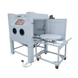 High Durability Manual Suction <b>Sandblasting</b> Cabinet Wheel Surface Finishing Machine With Motor-Driven High Productivity - Product Image 3