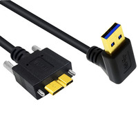 Cable DE DATOS DE cargador USB 3,0 Micro B de fábrica con soporte de bloqueo de tornillo doble sincronización de datos y cable de carga