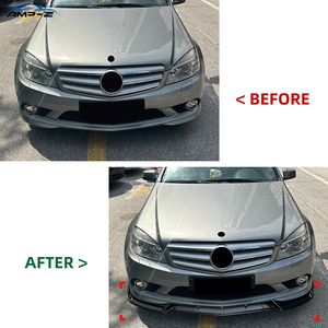 Frontlippe für Stoßstange aus Glänzend Schwarzem Kunststoff für Mercedes Benz C-Klasse W204 Vor-Facelift AMG Line 2007-2010 - Product Image 2