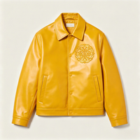 Veste universitaire en cuir pour homme, design 3D brodé sur mesure OEM, écologique, coupe-vent, style baseball pour l'extérieur