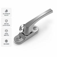 Loquet de sécurité GURO en alliage d'aluminium en forme de croissant pour fenêtre coulissante, idéal pour salle de bain, hôtel, cuisine, installation facile