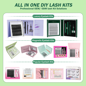 Extensions <span class=keywords><strong>de</strong></span> <span class=keywords><strong>cils</strong></span> segmentées pré-coupées <span class=keywords><strong>à</strong></span> <span class=keywords><strong>prix</strong></span> d'usine, kit DIY pour <span class=keywords><strong>cils</strong></span> <span class=keywords><strong>à</strong></span> <span class=keywords><strong>domicile</strong></span>, <span class=keywords><strong>cils</strong></span> en grappe avec logo personnalisé - Product Image 2